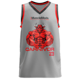 Carnivor Bull Mesh Basketball Jersey GREY