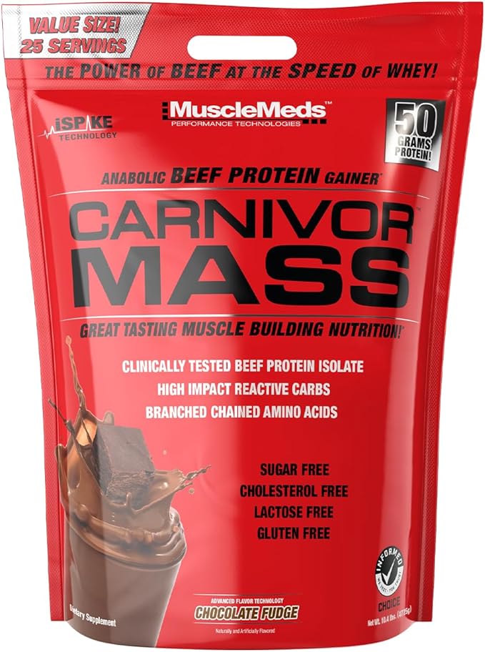 Carnivor Mass 10 lb Bag - 100% Beef Protein Mass Gainer