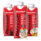 Gen Iron: Carnivor RTD - 3ct Variety Pack / 40g of Beef Protein Isolate / Protein Shake