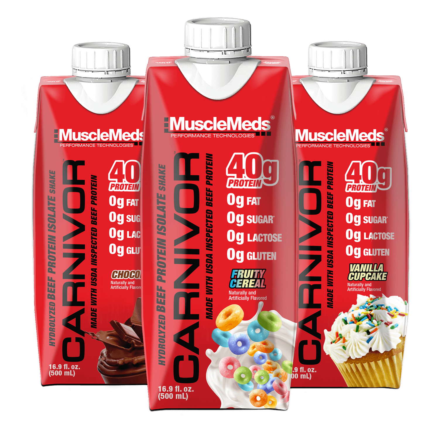 Carnivor RTD - 3ct Variety Pack / 40g of Beef Protein Isolate / Protein Shake