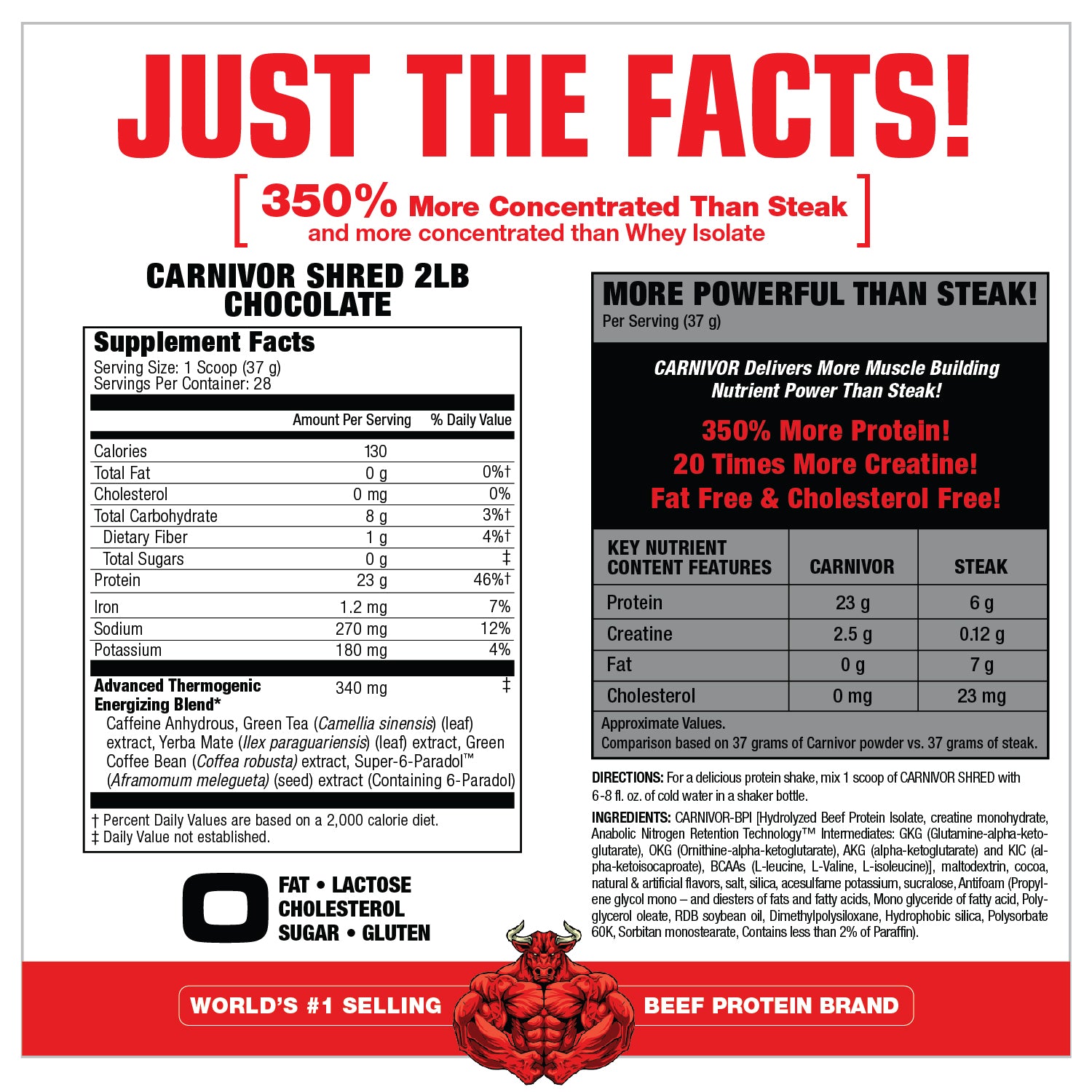Carnivor Shred - 100% Beef Protein + Fat Burn