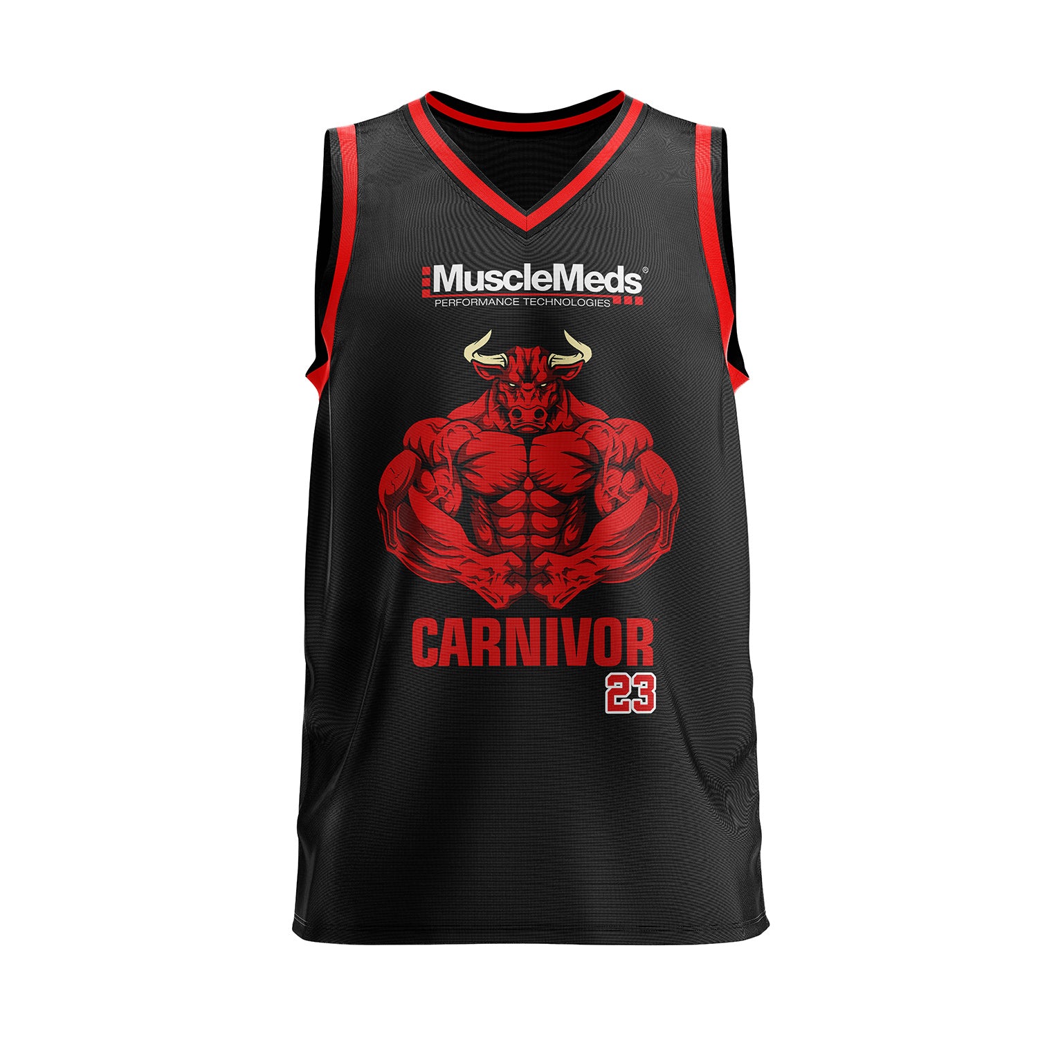 Carnivor Bull Mesh Basketball Jersey - Black