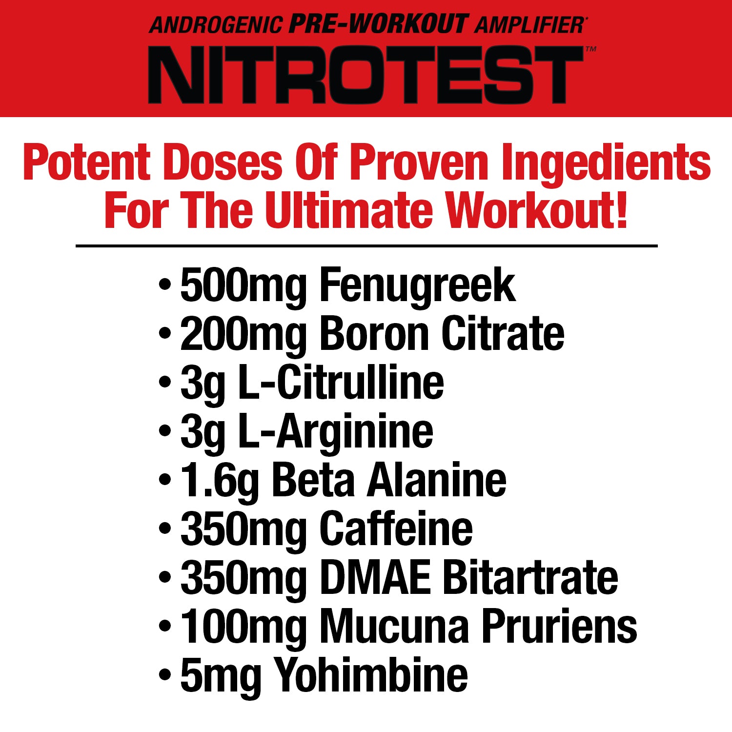 NitroTest - 2-in-1 Pre-workout + Test Booster