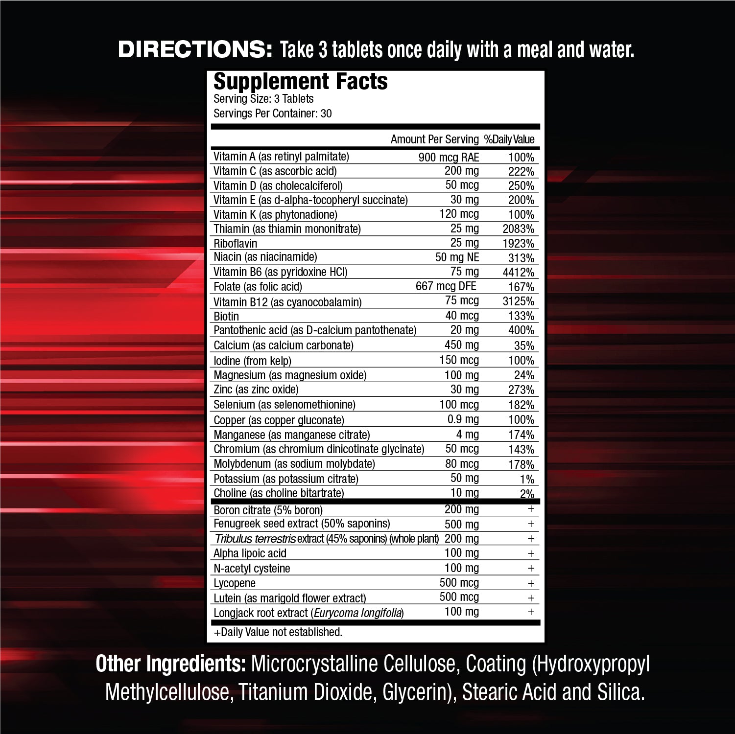 Vitamin T-Supplement Facts