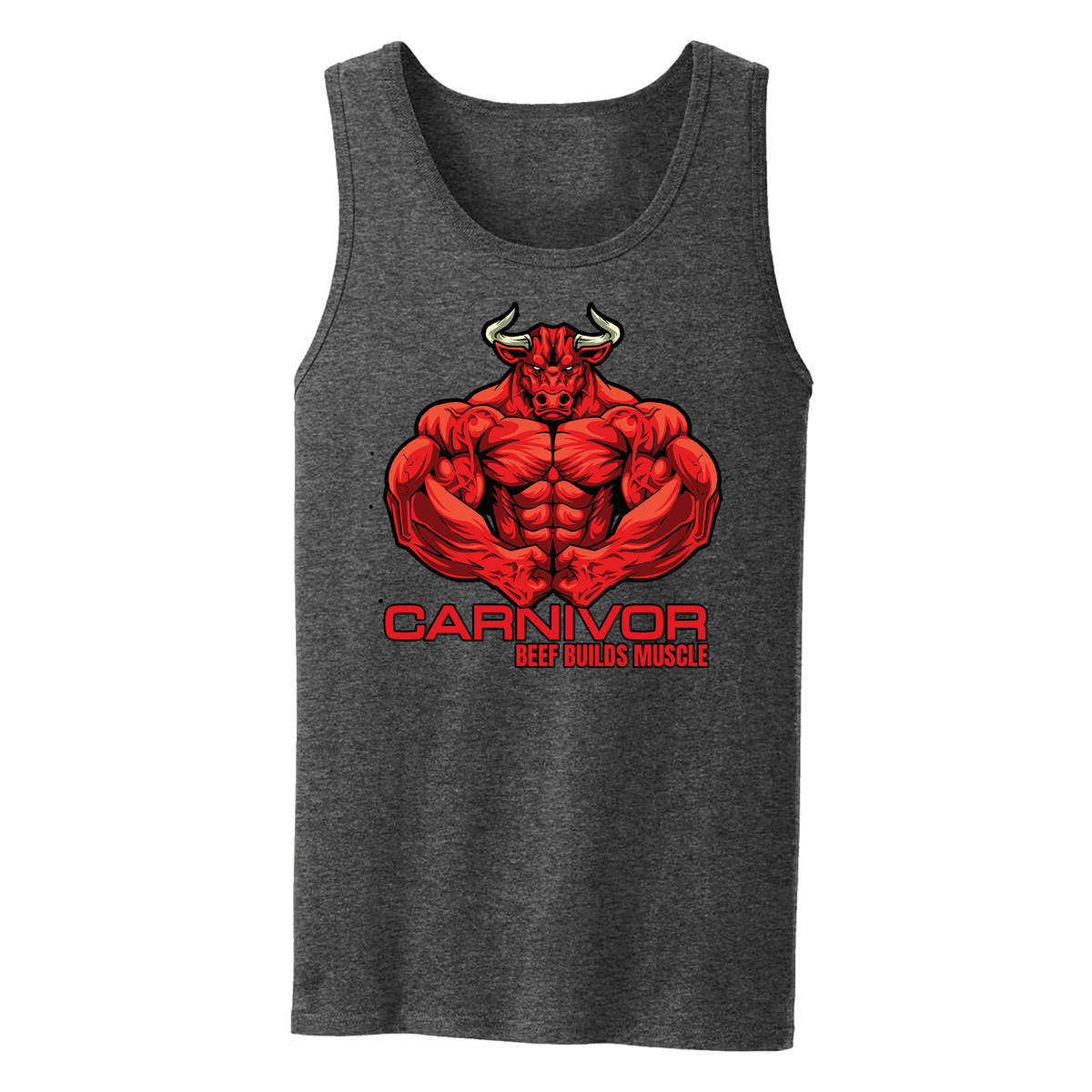 Carnivor Bull Mens Tanktop Charcoal Grey