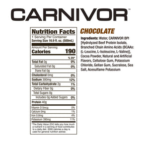 Carnivor RTD - 12 Pack / 40g of Beef Protein Isolate / Protein Shake
