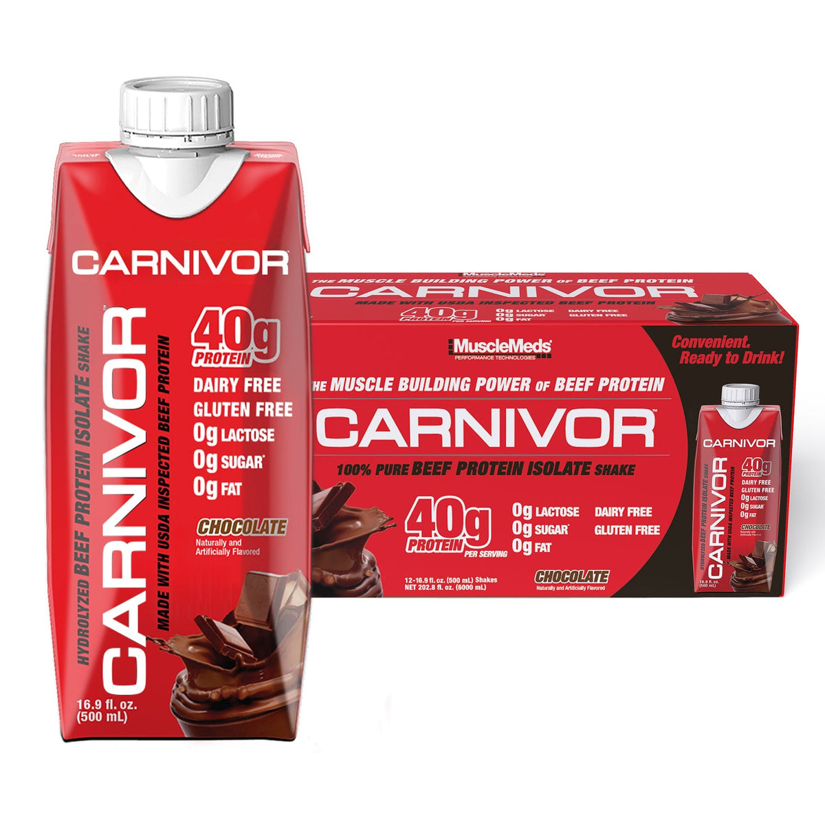 Carnivor RTD - 12 Pack / 40g of Beef Protein Isolate / Protein Shake