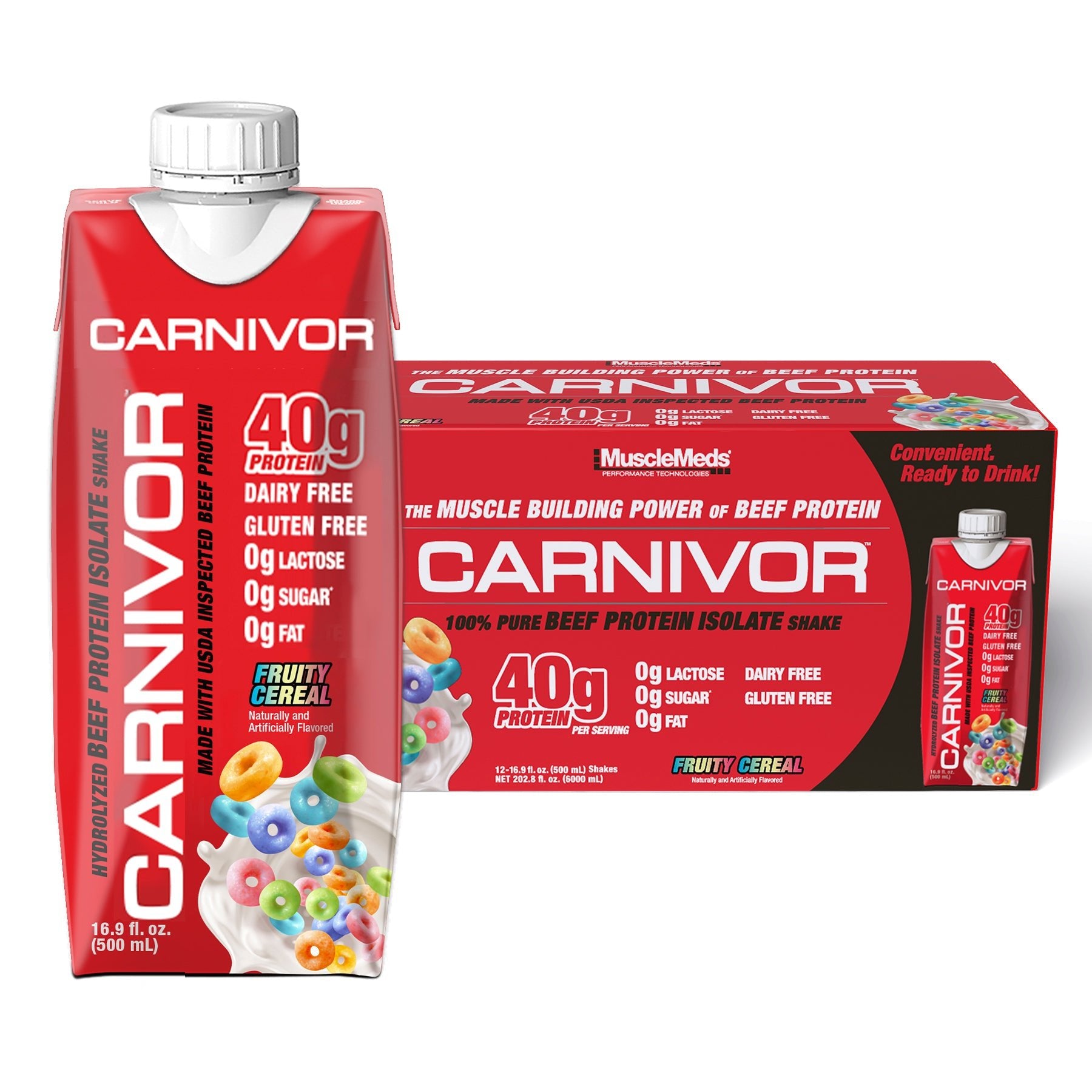 Carnivor RTD - 12 Pack / 40g of Beef Protein Isolate / Protein Shake