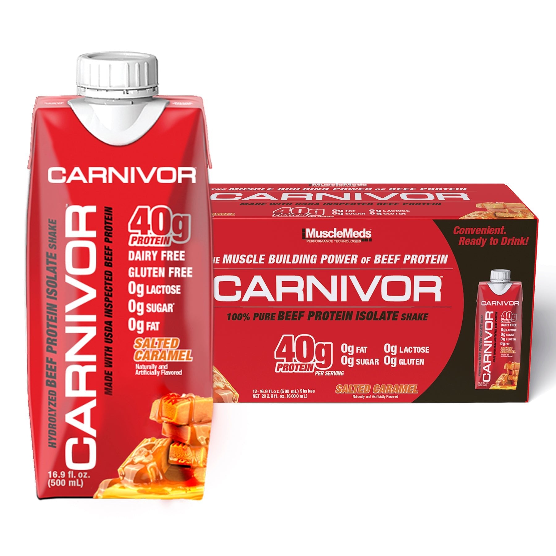Carnivor RTD - 12 Pack / 40g of Beef Protein Isolate / Protein Shake
