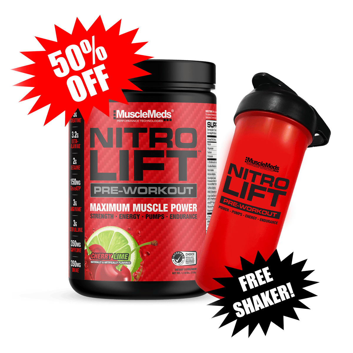 Nitro Lift – Pre-workout + Free Shaker