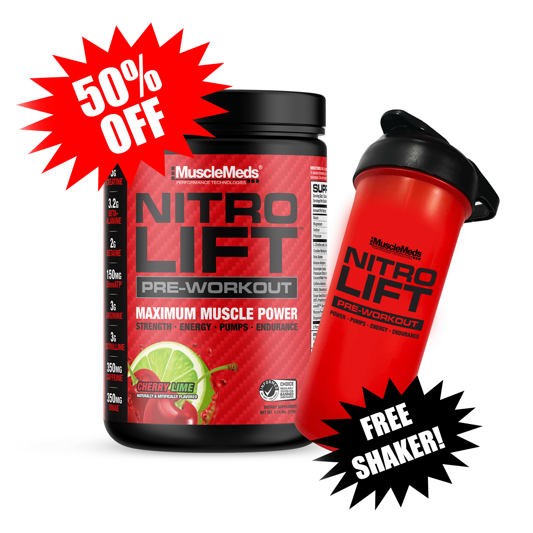 Nitro Lift – Pre-workout + Free Shaker