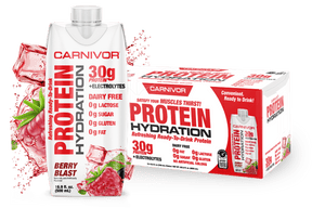 CARNIVOR PROTEIN HYDRATION RTD - 12 Pack / 30g of Beef Protein Isolate / Protein Shake