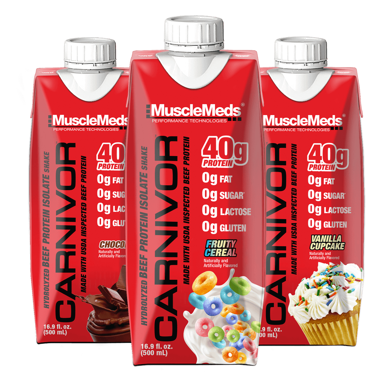 Carnivor RTD 3ct Variety Pack / 40g of Beef Protein Isolate / Protei