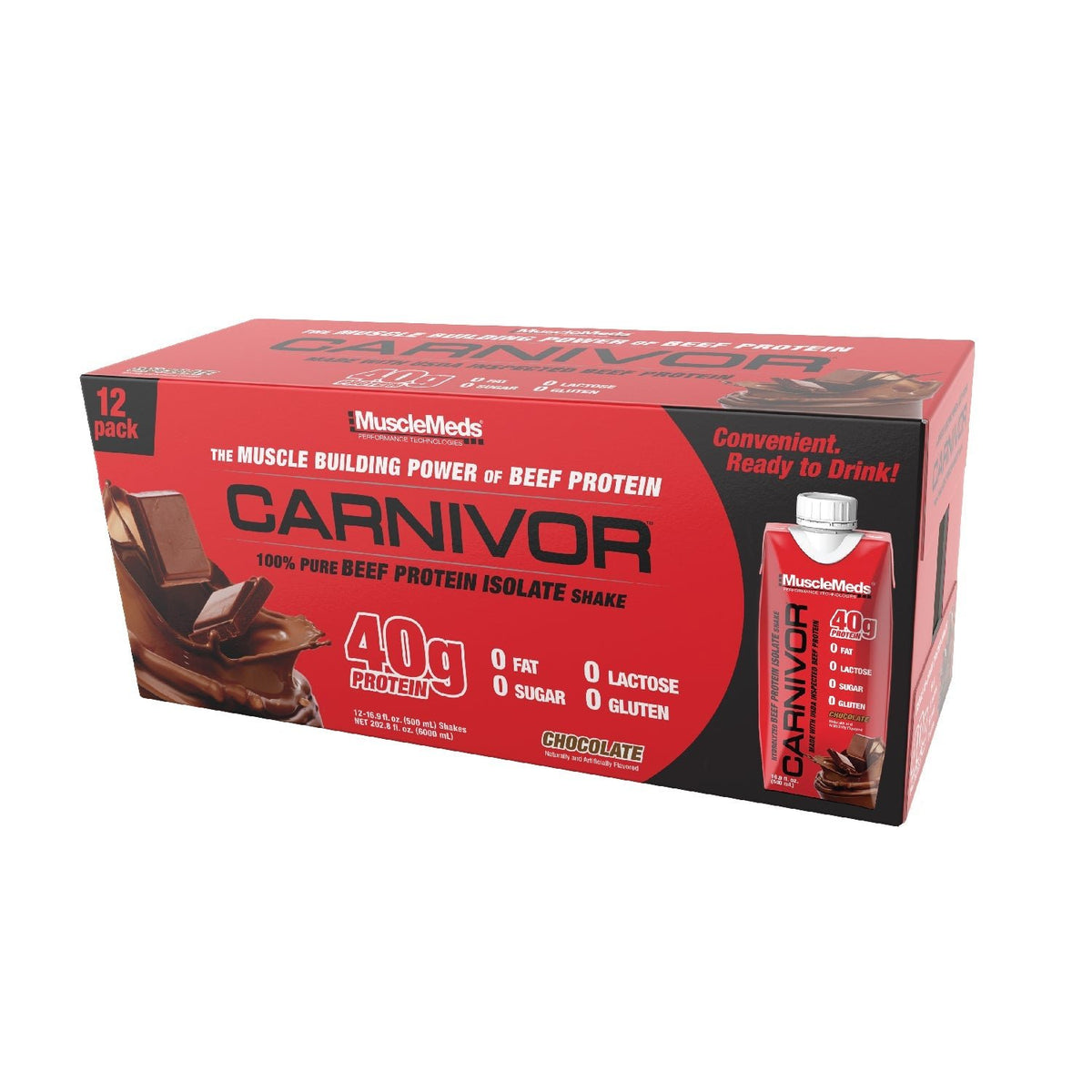 NFLA: Carnivor RTD - 12 Pack / 40g of Beef Protein Isolate / Protein Shake