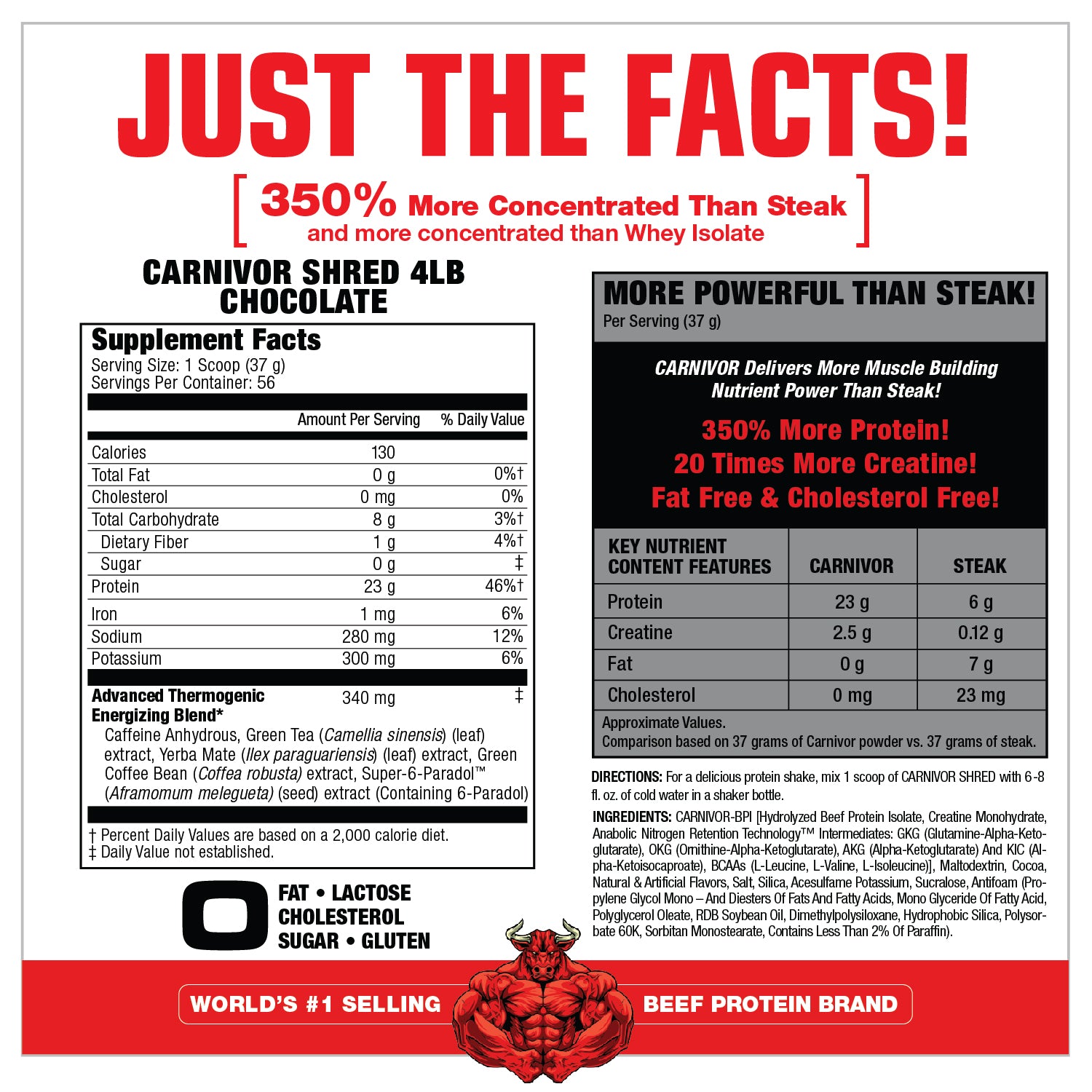 Carnivor Shred - 100% Beef Protein + Fat Burn