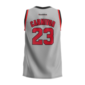 Carnivor Bull Mesh Basketball Jersey - Gray