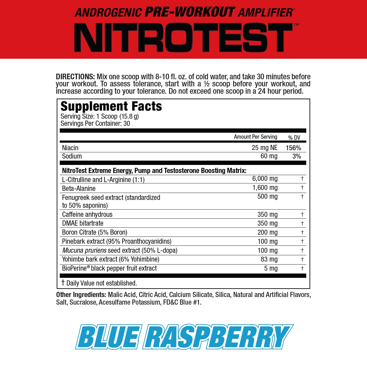 NitroTest - 2-in-1 Pre-workout + Test Booster